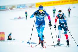 01.01.2022, Oberstdorf, Germany (GER): Laurien Van Der Graaff (SUI), Tiril Udnes Weng (NOR), (l-r)  - FIS world cup cross-country, tour de ski, individual sprint, Oberstdorf (GER). www.nordicfocus.com. © Modica/NordicFocus. Every downloaded picture is fee-liable.