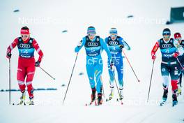 01.01.2022, Oberstdorf, Germany (GER): Natalia Nepryaeva (RUS), Greta Laurent (ITA), Krista Parmakoski (FIN), Ane Appelkvist Stenseth (NOR), (l-r)  - FIS world cup cross-country, tour de ski, individual sprint, Oberstdorf (GER). www.nordicfocus.com. © Modica/NordicFocus. Every downloaded picture is fee-liable.
