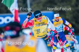 04.01.2022, Val di Fiemme, Italy (ITA): Johannes Hoesflot Klaebo (NOR) - FIS world cup cross-country, tour de ski, final climb men, Val di Fiemme (ITA). www.nordicfocus.com. © Modica/NordicFocus. Every downloaded picture is fee-liable.