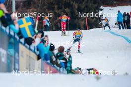 04.01.2022, Val di Fiemme, Italy (ITA): Sjur Roethe (NOR), Denis Spitsov (RUS), (l-r)  - FIS world cup cross-country, tour de ski, final climb men, Val di Fiemme (ITA). www.nordicfocus.com. © Modica/NordicFocus. Every downloaded picture is fee-liable.