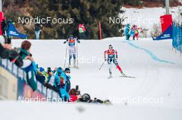 04.01.2022, Val di Fiemme, Italy (ITA): Ebba Andersson (SWE), Heidi Weng (NOR), (l-r)  - FIS world cup cross-country, tour de ski, final climb women, Val di Fiemme (ITA). www.nordicfocus.com. © Modica/NordicFocus. Every downloaded picture is fee-liable.