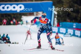 04.01.2022, Val di Fiemme, Italy (ITA): Sophia Laukli (USA) - FIS world cup cross-country, tour de ski, final climb women, Val di Fiemme (ITA). www.nordicfocus.com. © Modica/NordicFocus. Every downloaded picture is fee-liable.