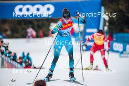 04.01.2022, Val di Fiemme, Italy (ITA): Delphine Claudel (FRA) - FIS world cup cross-country, tour de ski, final climb women, Val di Fiemme (ITA). www.nordicfocus.com. © Modica/NordicFocus. Every downloaded picture is fee-liable.