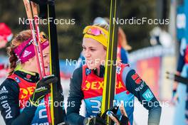 04.01.2022, Val di Fiemme, Italy (ITA): Katherine Sauerbrey (GER), Lisa Lohmann (GER), (l-r)  - FIS world cup cross-country, tour de ski, final climb women, Val di Fiemme (ITA). www.nordicfocus.com. © Modica/NordicFocus. Every downloaded picture is fee-liable.