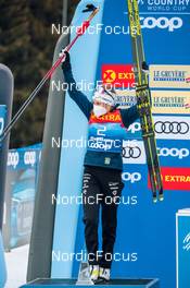 04.01.2022, Val di Fiemme, Italy (ITA): Ebba Andersson (SWE), (l-r) - FIS world cup cross-country, tour de ski, final climb women, Val di Fiemme (ITA). www.nordicfocus.com. © Modica/NordicFocus. Every downloaded picture is fee-liable.