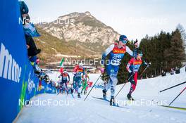 03.01.2022, Val di Fiemme, Italy (ITA): Remi Lindholm (FIN), Naoto Baba (JPN), (l-r)  - FIS world cup cross-country, tour de ski, mass men, Val di Fiemme (ITA). www.nordicfocus.com. © Modica/NordicFocus. Every downloaded picture is fee-liable.