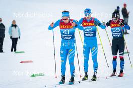 03.01.2022, Val di Fiemme, Italy (ITA): Paolo Ventura (ITA), Davide Graz (ITA), Adam Fellner (CZE), (l-r)  - FIS world cup cross-country, tour de ski, mass men, Val di Fiemme (ITA). www.nordicfocus.com. © Modica/NordicFocus. Every downloaded picture is fee-liable.