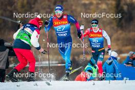 03.01.2022, Val di Fiemme, Italy (ITA): Roman Furger (SUI), Sjur Roethe (NOR), (l-r)  - FIS world cup cross-country, tour de ski, mass men, Val di Fiemme (ITA). www.nordicfocus.com. © Modica/NordicFocus. Every downloaded picture is fee-liable.