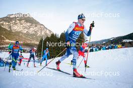 03.01.2022, Val di Fiemme, Italy (ITA): Vitaliy Pukhkalo (KAZ), Ville Ahonen (FIN), (l-r)  - FIS world cup cross-country, tour de ski, mass men, Val di Fiemme (ITA). www.nordicfocus.com. © Modica/NordicFocus. Every downloaded picture is fee-liable.