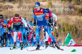 03.01.2022, Val di Fiemme, Italy (ITA): Erik Valnes (NOR), Candide Pralong (SUI), (l-r)  - FIS world cup cross-country, tour de ski, mass men, Val di Fiemme (ITA). www.nordicfocus.com. © Modica/NordicFocus. Every downloaded picture is fee-liable.