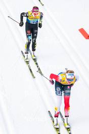 03.01.2022, Val di Fiemme, Italy (ITA): Katherine Sauerbrey (GER), Silje Theodorsen (NOR), (l-r)  - FIS world cup cross-country, tour de ski, mass women, Val di Fiemme (ITA). www.nordicfocus.com. © Modica/NordicFocus. Every downloaded picture is fee-liable.