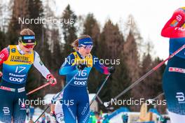 03.01.2022, Val di Fiemme, Italy (ITA): Ragnhild Haga (NOR), Nadine Faehndrich (SUI), (l-r)  - FIS world cup cross-country, tour de ski, mass women, Val di Fiemme (ITA). www.nordicfocus.com. © Modica/NordicFocus. Every downloaded picture is fee-liable.