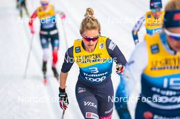 03.01.2022, Val di Fiemme, Italy (ITA): Jessie Diggins (USA) - FIS world cup cross-country, tour de ski, mass women, Val di Fiemme (ITA). www.nordicfocus.com. © Modica/NordicFocus. Every downloaded picture is fee-liable.