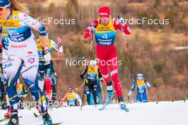 03.01.2022, Val di Fiemme, Italy (ITA): Tatiana Sorina (RUS) - FIS world cup cross-country, tour de ski, mass women, Val di Fiemme (ITA). www.nordicfocus.com. © Modica/NordicFocus. Every downloaded picture is fee-liable.