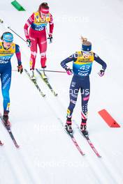 03.01.2022, Val di Fiemme, Italy (ITA): Yana Kirpichenko (RUS), Sophia Laukli (USA), (l-r)  - FIS world cup cross-country, tour de ski, mass women, Val di Fiemme (ITA). www.nordicfocus.com. © Modica/NordicFocus. Every downloaded picture is fee-liable.