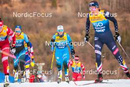03.01.2022, Val di Fiemme, Italy (ITA): Coralie Bentz (FRA), Kseniya Shalygina (KAZ), (l-r)  - FIS world cup cross-country, tour de ski, mass women, Val di Fiemme (ITA). www.nordicfocus.com. © Modica/NordicFocus. Every downloaded picture is fee-liable.