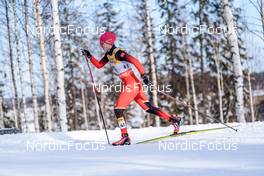 27.02.2022, Lahti Finland (FIN): Qinghua Ma (CHN) - FIS world cup cross-country, 10km women, Lahti (FIN). www.nordicfocus.com. © Thibaut/NordicFocus. Every downloaded picture is fee-liable.