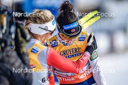 27.02.2022, Lahti Finland (FIN): Therese Johaug (NOR), Heidi Weng (NOR) - FIS world cup cross-country, 10km women, Lahti (FIN). www.nordicfocus.com. © Thibaut/NordicFocus. Every downloaded picture is fee-liable.