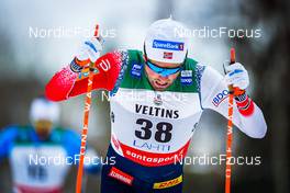 27.02.2022, Lahti Finland (FIN): Emil Iversen (NOR) - FIS world cup cross-country, 15km men, Lahti (FIN). www.nordicfocus.com. © Thibaut/NordicFocus. Every downloaded picture is fee-liable.