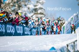 26.02.2022, Lahti Finland (FIN): Emma Ribom (SWE), Johanna Hagstroem (SWE), (l-r)  - FIS world cup cross-country, individual sprint, Lahti (FIN). www.nordicfocus.com. © Modica/NordicFocus. Every downloaded picture is fee-liable.