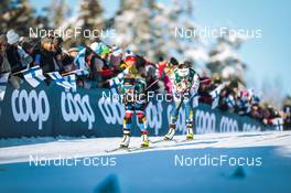 26.02.2022, Lahti Finland (FIN): Katerina Janatova (CZE), Anna Dyvik (SWE), (l-r)  - FIS world cup cross-country, individual sprint, Lahti (FIN). www.nordicfocus.com. © Modica/NordicFocus. Every downloaded picture is fee-liable.