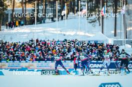 26.02.2022, Lahti Finland (FIN): Julia Kern (USA), Jessie Diggins (USA), Alina Meier (SUI), Anna Dyvik (SWE), Katerina Janatova (CZE), (l-r)  - FIS world cup cross-country, individual sprint, Lahti (FIN). www.nordicfocus.com. © Modica/NordicFocus. Every downloaded picture is fee-liable.