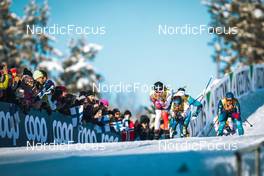 26.02.2022, Lahti Finland (FIN): Johannes Hoesflot Klaebo (NOR), Johan Haeggstroem (SWE), (l-r)  - FIS world cup cross-country, individual sprint, Lahti (FIN). www.nordicfocus.com. © Modica/NordicFocus. Every downloaded picture is fee-liable.