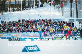 26.02.2022, Lahti Finland (FIN): Federico Pellegrino (ITA), Haavard Solaas Taugboel (NOR), Erik Valnes (NOR), Alexander Terentev (RUS), James Clugnet (GBR), (l-r)  - FIS world cup cross-country, individual sprint, Lahti (FIN). www.nordicfocus.com. © Modica/NordicFocus. Every downloaded picture is fee-liable.