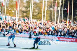 26.02.2022, Lahti Finland (FIN): Krista Parmakoski (FIN), Katharina Hennig (GER), (l-r)  - FIS world cup cross-country, individual sprint, Lahti (FIN). www.nordicfocus.com. © Modica/NordicFocus. Every downloaded picture is fee-liable.