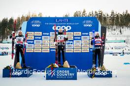 26.02.2022, Lahti Finland (FIN): Emma Ribom (SWE), Jonna Sundling (SWE), Maja Dahlqvist (SWE), (l-r) - FIS world cup cross-country, individual sprint, Lahti (FIN). www.nordicfocus.com. © Thibaut/NordicFocus. Every downloaded picture is fee-liable.