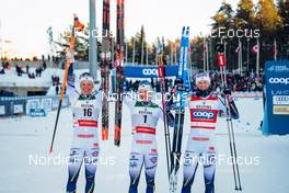 26.02.2022, Lahti Finland (FIN): Emma Ribom (SWE), Jonna Sundling (SWE), Maja Dahlqvist (SWE), (l-r) - FIS world cup cross-country, individual sprint, Lahti (FIN). www.nordicfocus.com. © Modica/NordicFocus. Every downloaded picture is fee-liable.