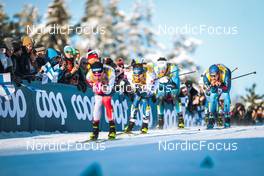 26.02.2022, Lahti Finland (FIN): Lucas Chanavat (FRA), Roman Schaad (SUI), (l-r)  - FIS world cup cross-country, individual sprint, Lahti (FIN). www.nordicfocus.com. © Modica/NordicFocus. Every downloaded picture is fee-liable.