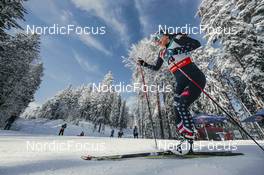26.02.2022, Lahti Finland (FIN): Katharine Ogden (USA) - FIS world cup cross-country, individual sprint, Lahti (FIN). www.nordicfocus.com. © Modica/NordicFocus. Every downloaded picture is fee-liable.