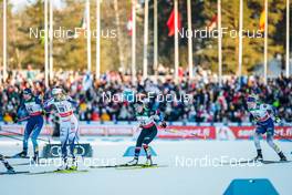 26.02.2022, Lahti Finland (FIN): Alina Meier (SUI), Anna Dyvik (SWE), Katerina Janatova (CZE), Anni Alakoski (FIN), (l-r)  - FIS world cup cross-country, individual sprint, Lahti (FIN). www.nordicfocus.com. © Modica/NordicFocus. Every downloaded picture is fee-liable.