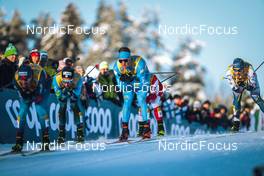 26.02.2022, Lahti Finland (FIN): Arnaud Chautemps (FRA), Michael Hellweger (ITA), Anton Persson (SWE), (l-r)  - FIS world cup cross-country, individual sprint, Lahti (FIN). www.nordicfocus.com. © Modica/NordicFocus. Every downloaded picture is fee-liable.