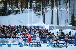 26.02.2022, Lahti Finland (FIN): Jonna Sundling (SWE), Natalia Nepryaeva (RUS), Moa Olsson (SWE), Sofie Krehl (GER), Tereza Beranova (CZE), Hailey Swirbul (USA), (l-r)  - FIS world cup cross-country, individual sprint, Lahti (FIN). www.nordicfocus.com. © Modica/NordicFocus. Every downloaded picture is fee-liable.