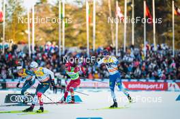 26.02.2022, Lahti Finland (FIN): James Clugnet (GBR), Alexander Terentev (RUS), Joni Maki (FIN), (l-r)  - FIS world cup cross-country, individual sprint, Lahti (FIN). www.nordicfocus.com. © Modica/NordicFocus. Every downloaded picture is fee-liable.