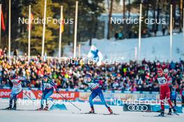 26.02.2022, Lahti Finland (FIN): Maja Dahlqvist (SWE), Laurien Van Der Graaff (SUI), Nadine Faehndrich (SUI), Victoria Carl (GER), Tatiana Sorina (RUS), (l-r)  - FIS world cup cross-country, individual sprint, Lahti (FIN). www.nordicfocus.com. © Modica/NordicFocus. Every downloaded picture is fee-liable.