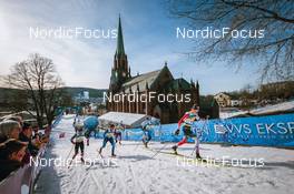 03.03.2022, Drammen, Norway (NOR): Graham Ritchie (CAN), Jovian Hediger (SUI), Haakon Skaanes (NOR), Lucas Chanavat (FRA), Lauri Mannila (FIN), Lars Agnar Hjelmeset (NOR), (l-r)  - FIS world cup cross-country, individual sprint, Drammen (NOR). www.nordicfocus.com. © Modica/NordicFocus. Every downloaded picture is fee-liable.