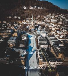 02.03.2022, Drammen, Norway (NOR): Aerial view of Drammen city and the sprint course   - FIS world cup cross-country, individual sprint, Drammen (NOR). www.nordicfocus.com. © Modica/NordicFocus. Every downloaded picture is fee-liable.