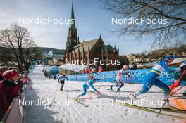 03.03.2022, Drammen, Norway (NOR): Tereza Beranova (CZE), Lucia Scardoni (ITA), Katerina Janatova (CZE), Maja Dahlqvist (SWE), Anamarija Lampic (SLO), (l-r)  - FIS world cup cross-country, individual sprint, Drammen (NOR). www.nordicfocus.com. © Modica/NordicFocus. Every downloaded picture is fee-liable.