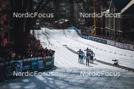 03.03.2022, Drammen, Norway (NOR): Lauri Vuorinen (FIN), Federico Pellegrino (ITA), George Ersson (SWE), Joni Maki (FIN), Paal Troean Aune (NOR), Ristomatti Hakola (FIN), (l-r)  - FIS world cup cross-country, individual sprint, Drammen (NOR). www.nordicfocus.com. © Modica/NordicFocus. Every downloaded picture is fee-liable.