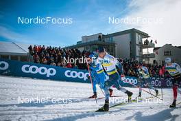 03.03.2022, Drammen, Norway (NOR): Federico Pellegrino (ITA), Harald Astrup Arnesen (NOR), Ristomatti Hakola (FIN), Paal Troean Aune (NOR), (l-r)  - FIS world cup cross-country, individual sprint, Drammen (NOR). www.nordicfocus.com. © Modica/NordicFocus. Every downloaded picture is fee-liable.