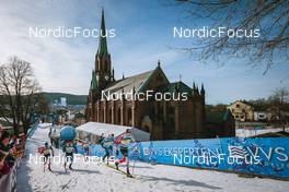 03.03.2022, Drammen, Norway (NOR): Graham Ritchie (CAN), Jovian Hediger (SUI), Haakon Skaanes (NOR), Lucas Chanavat (FRA), Lauri Mannila (FIN), Lars Agnar Hjelmeset (NOR), (l-r)  - FIS world cup cross-country, individual sprint, Drammen (NOR). www.nordicfocus.com. © Modica/NordicFocus. Every downloaded picture is fee-liable.