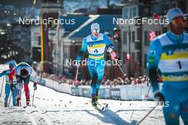 03.03.2022, Drammen, Norway (NOR): Sivert Wiig (NOR), Lucas Chanavat (FRA), (l-r)  - FIS world cup cross-country, individual sprint, Drammen (NOR). www.nordicfocus.com. © Modica/NordicFocus. Every downloaded picture is fee-liable.