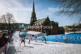 03.03.2022, Drammen, Norway (NOR): Sivert Wiig (NOR), Oskar Svensson (SWE), Harald Astrup Arnesen (NOR), Richard Jouve (FRA), (l-r)  - FIS world cup cross-country, individual sprint, Drammen (NOR). www.nordicfocus.com. © Modica/NordicFocus. Every downloaded picture is fee-liable.