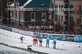03.03.2022, Drammen, Norway (NOR): Harald Oestberg Amundsen (NOR), Qiang Wang (CHN), Sivert Wiig (NOR), Jovian Hediger (SUI), Lucas Chanavat (FRA), Richard Jouve (FRA), (l-r)  - FIS world cup cross-country, individual sprint, Drammen (NOR). www.nordicfocus.com. © Modica/NordicFocus. Every downloaded picture is fee-liable.