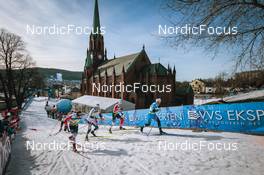 03.03.2022, Drammen, Norway (NOR): Pierre Grall-Johnson (CAN), Oskar Svensson (SWE), Sivert Wiig (NOR), Harald Astrup Arnesen (NOR), Richard Jouve (FRA), (l-r)  - FIS world cup cross-country, individual sprint, Drammen (NOR). www.nordicfocus.com. © Modica/NordicFocus. Every downloaded picture is fee-liable.