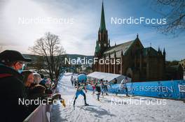 03.03.2022, Drammen, Norway (NOR): Theo Schely (FRA), Kamil Bury (POL), Ondrej Cerny (CZE), Ristomatti Hakola (FIN), George Ersson (SWE), (l-r)  - FIS world cup cross-country, individual sprint, Drammen (NOR). www.nordicfocus.com. © Modica/NordicFocus. Every downloaded picture is fee-liable.
