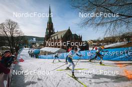 03.03.2022, Drammen, Norway (NOR): Kerttu Niskanen (FIN), Katri Lylynpera (FIN), Coletta Rydzek (GER), (l-r)  - FIS world cup cross-country, individual sprint, Drammen (NOR). www.nordicfocus.com. © Modica/NordicFocus. Every downloaded picture is fee-liable.